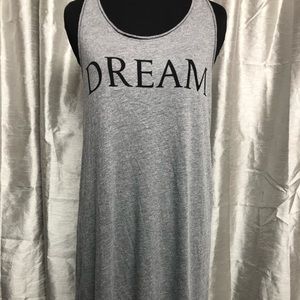 Victoria’s Secret gray racer back DREAM tank nightgown NWT size Small